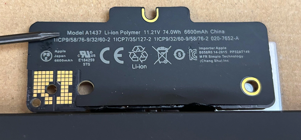 Bateria para A1437 A1425 original