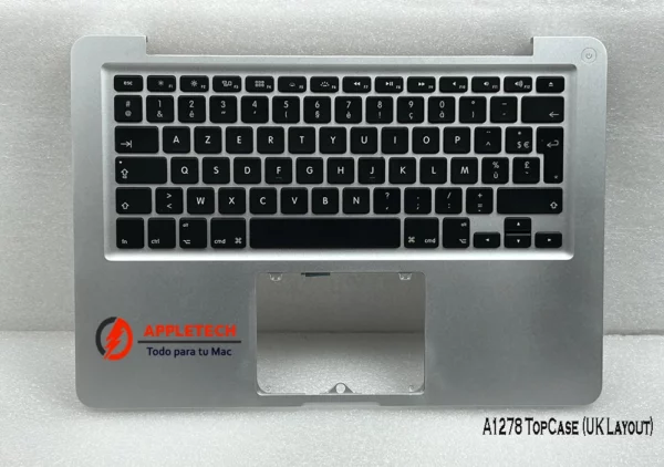 Parte Superior de Aluminio y Teclado para el MacBook Pro 13" Unibody A1278 Version UK