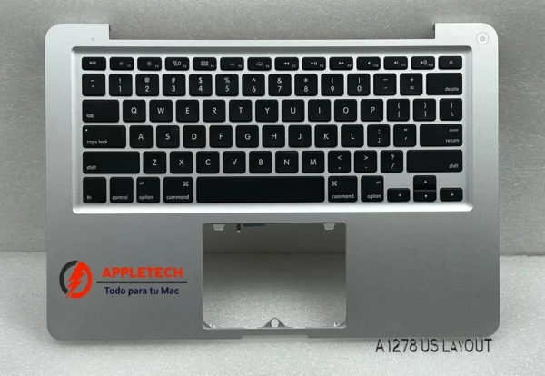 Parte Superior de Aluminio y Teclado para el MacBook Pro 13" Unibody A1278 Version UK